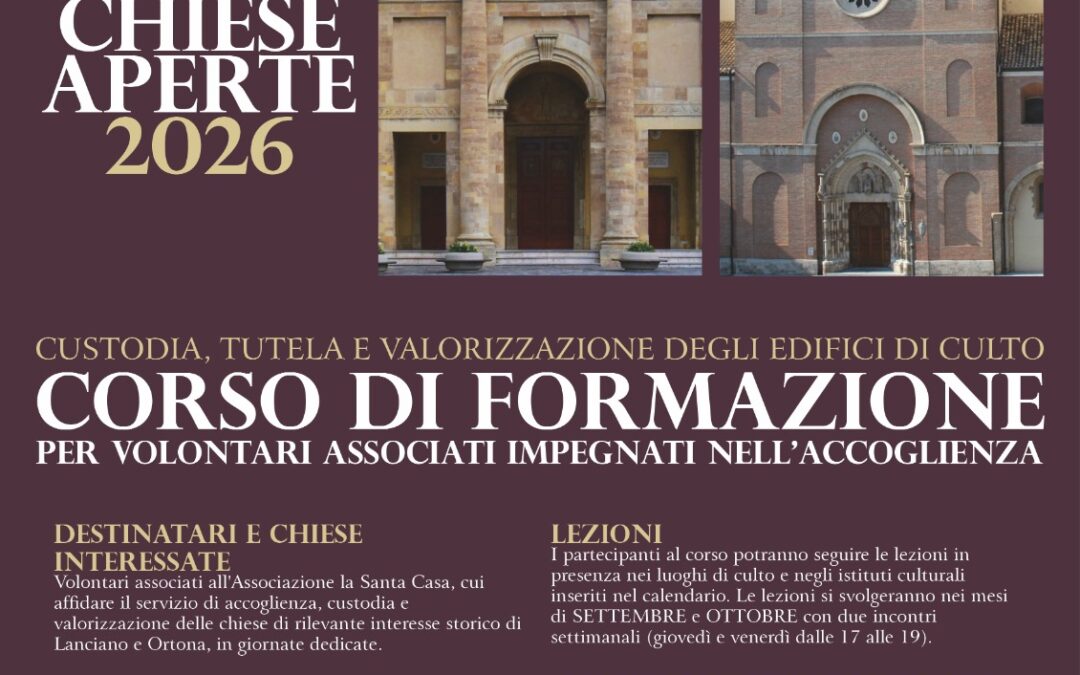 CUSTODIA, TUTELA E VALORIZZAZIONE DEGLI EDIFICI DI CULTO CORSO DI FORMAZIONE